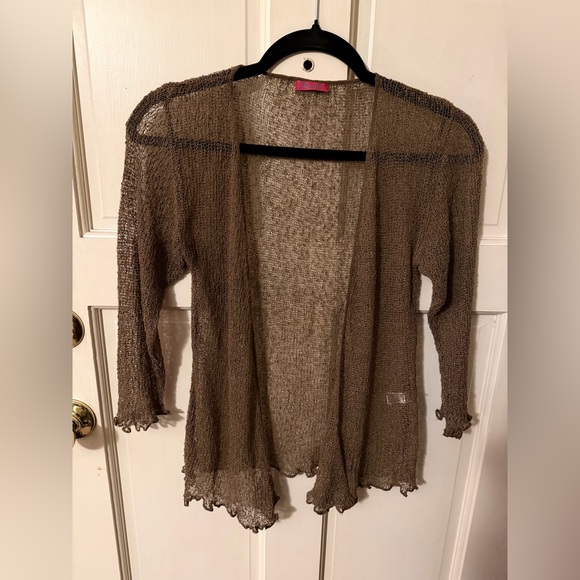 Sweaters - Brown Open Knit Women's Sweater